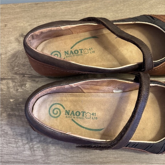 NAOT women’s Flat Mary Jane Shoes In Brown Size 41 (10US) - Picture 2 of 16